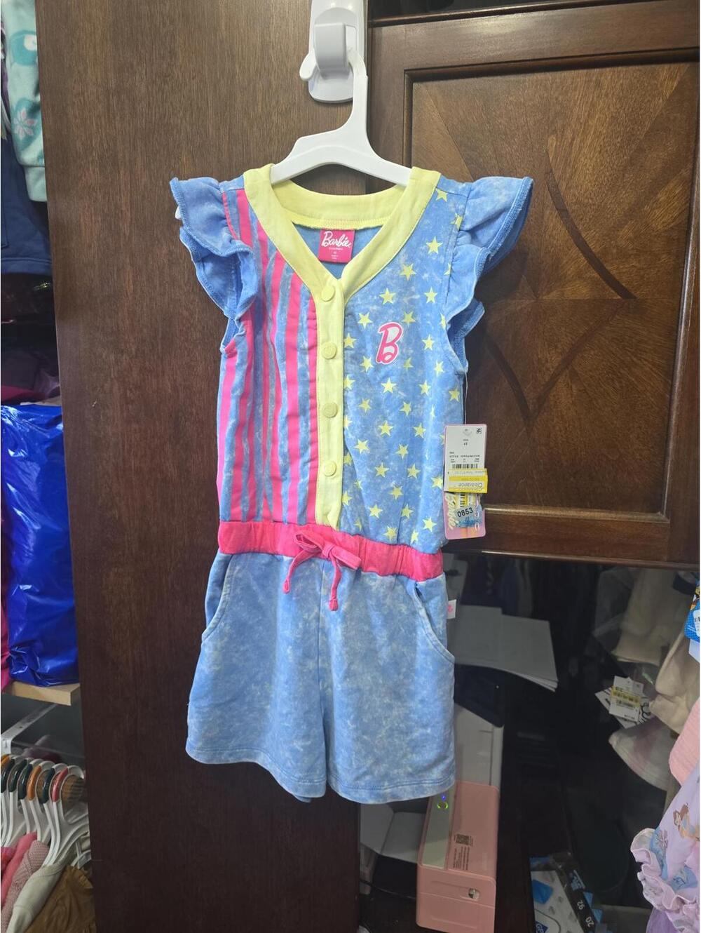 4t brand new barbie rumper item 853